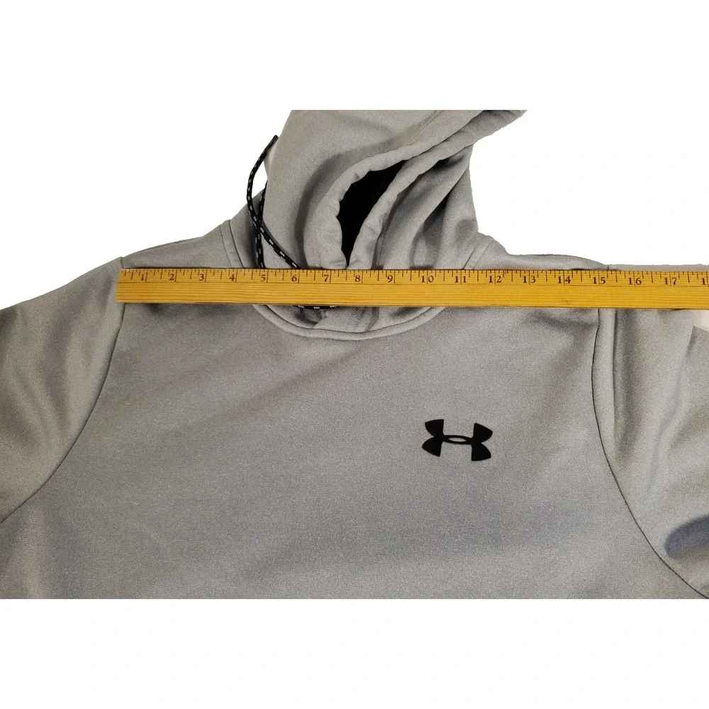 Under Armour Men's SM Gray Hoodie Loose‎ Fit Cold Gear Hooded Sweatshirt